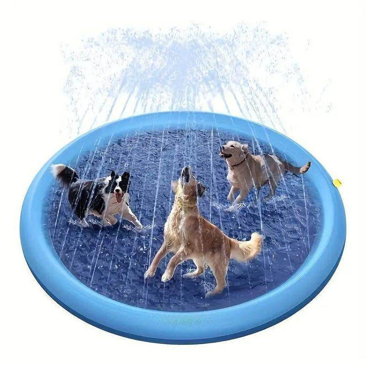Round Spray Water Pad - Durable Pet Sprinkler Toy for Dogs | Interactive Outdoor Summer Water Play Mat - The Max & Rex Collection