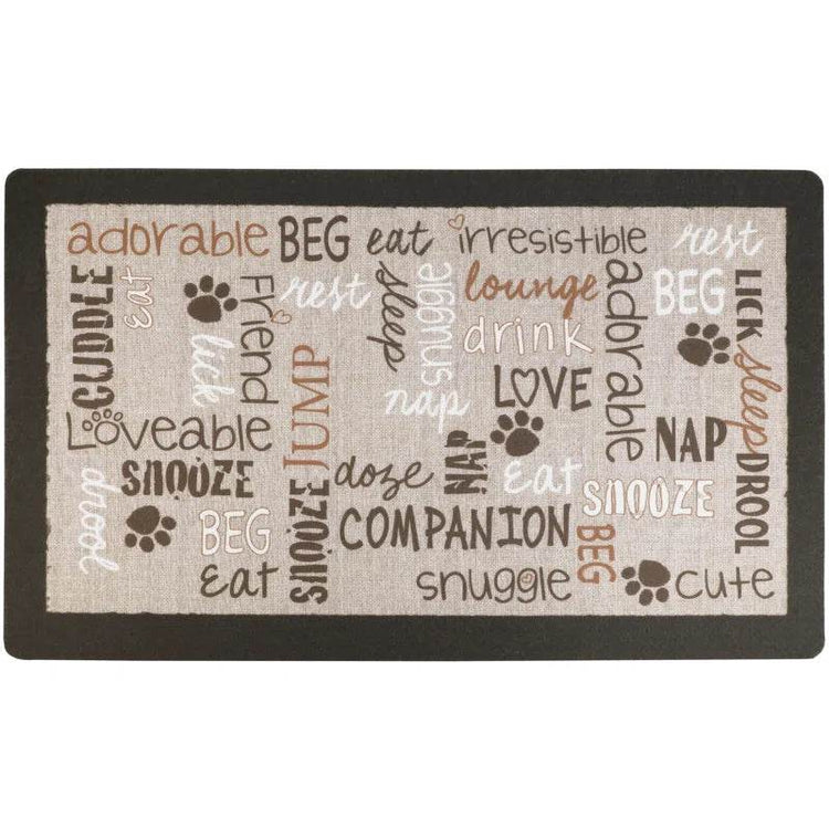 Premium Pet Bowl Placemat - Thin Absorbent Waterproof Feeding Mat for Dogs & Cats | Machine Washable Floor Protection - The Max & Rex Collection