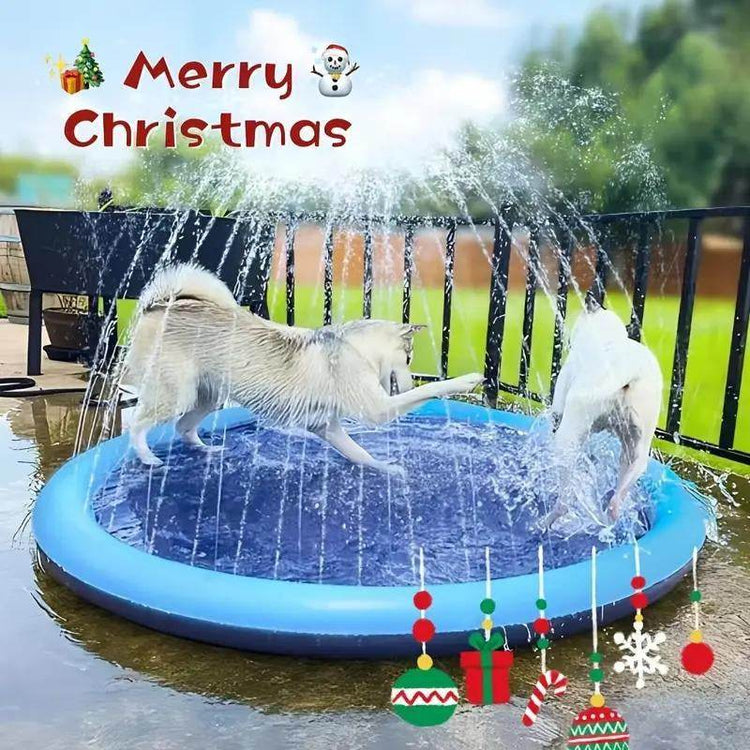 Round Spray Water Pad - Durable Pet Sprinkler Toy for Dogs | Interactive Outdoor Summer Water Play Mat - The Max & Rex Collection