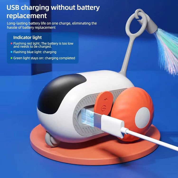 Smart Interactive Cat Toy Car – Remote Control & Automatic Obstacle Avoidance | Rechargeable Rolling Ball for Cats - The Max & Rex Collection