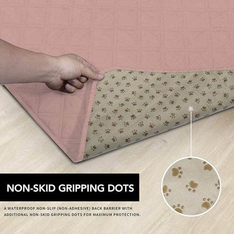 100% Waterproof Dog Bed Cover - Non-Slip Pet Furniture Protector | Machine Washable Couch & Sofa Cover with Anti-Slip Backing - The Max & Rex Collection