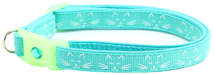 Glowing Cat Faces Breakaway Cat Collar - The Max & Rex Collection
