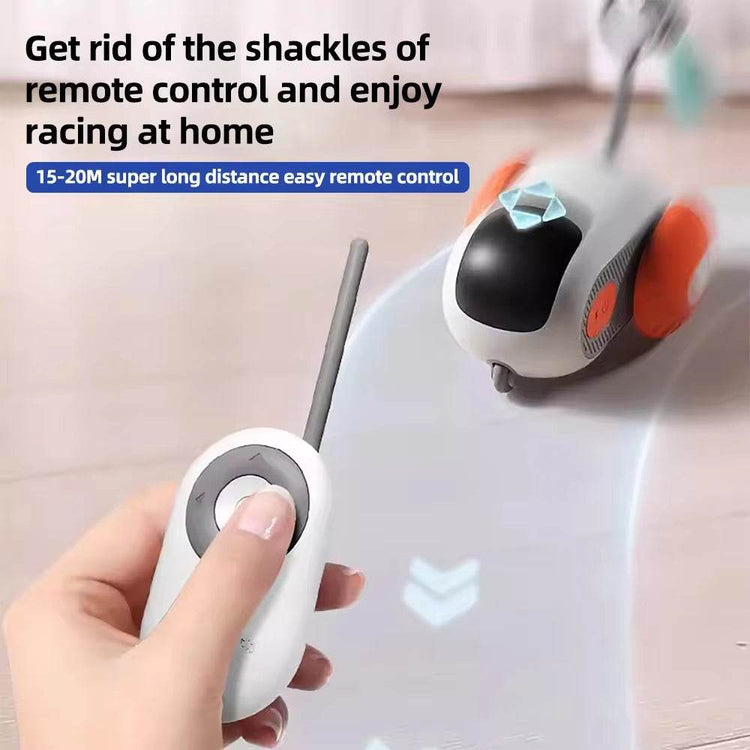 Smart Interactive Cat Toy Car – Remote Control & Automatic Obstacle Avoidance | Rechargeable Rolling Ball for Cats - The Max & Rex Collection