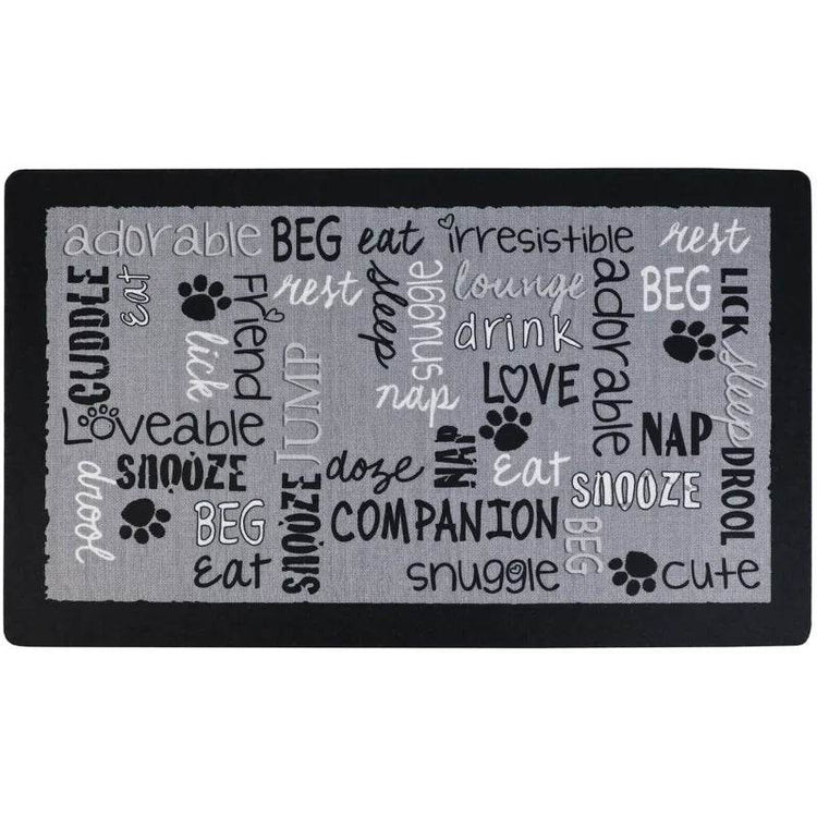 Premium Pet Bowl Placemat - Thin Absorbent Waterproof Feeding Mat for Dogs & Cats | Machine Washable Floor Protection - The Max & Rex Collection