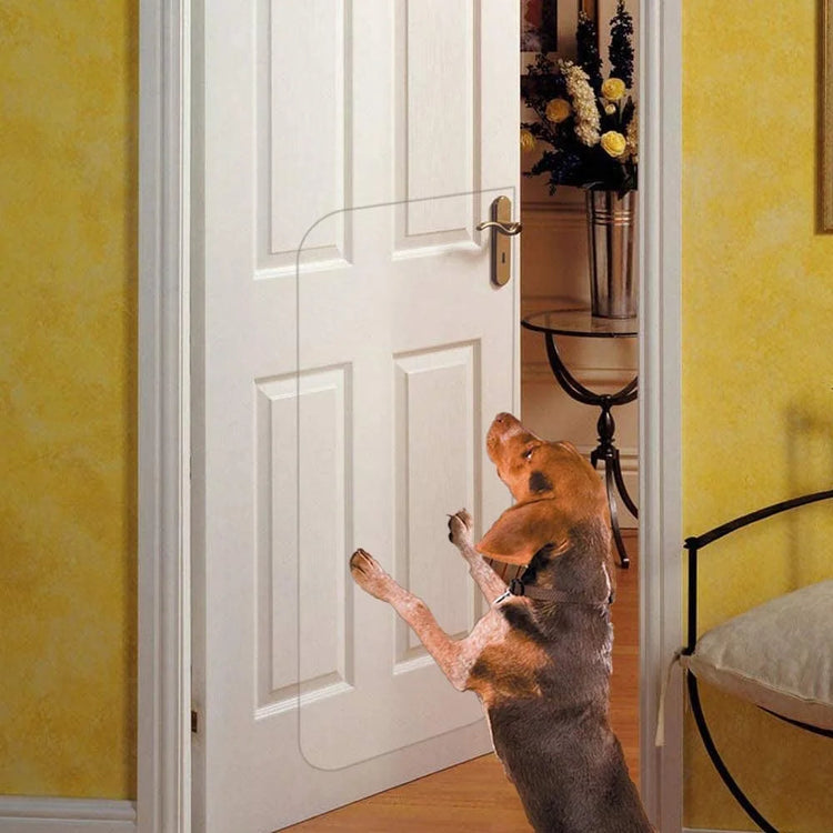 43" X 17" Door Scratch Protector, Plastic Scratch Shield Protect for Cat/Dog, Duty Flexible Door Guard Cover for Furniture, Wall