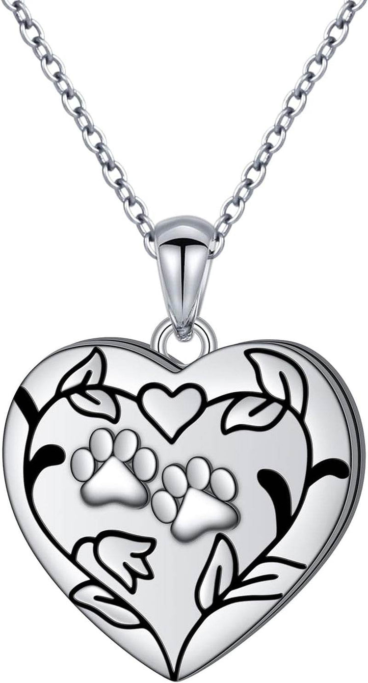 Always in My Heart Paw Print Necklace – Pet Memorial Gift - The Max & Rex Collection