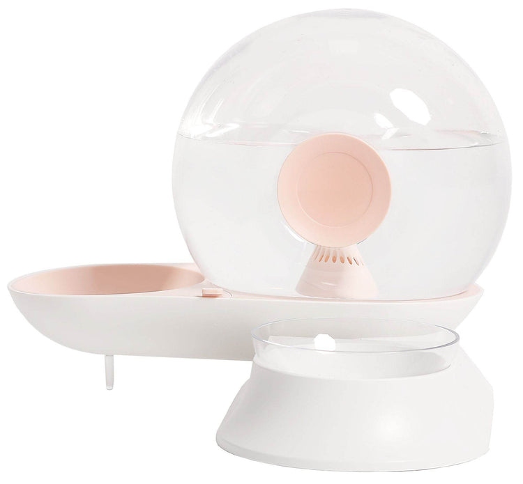 Auto-Myst Automatic Gravity Pet Water Dispenser - 2-in-1 Filtered Water & Food Bowl System with 2.8L Capacity - The Max & Rex Collection