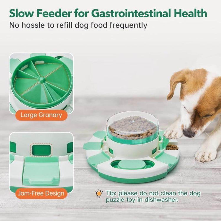 2-Level Dog Puzzle Toy & Slow Feeder - Interactive IQ Training Treat Dispenser | Mental Stimulation Toy for All Dog Breeds - The Max & Rex Collection