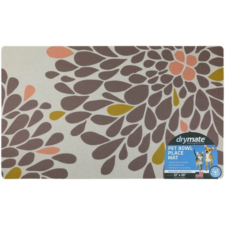 Premium Pet Bowl Placemat - Thin Absorbent Waterproof Feeding Mat for Dogs & Cats | Machine Washable Floor Protection - The Max & Rex Collection