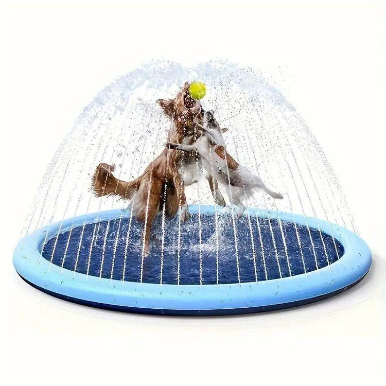 Round Spray Water Pad - Durable Pet Sprinkler Toy for Dogs | Interactive Outdoor Summer Water Play Mat - The Max & Rex Collection