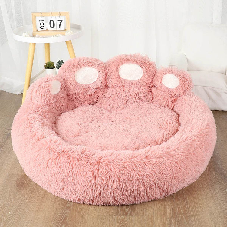 Big Paw Plush Pet Sofa Bed – Washable Dog & Cat Bed with Calming Raised Edges (Small to XL) - The Max & Rex Collection