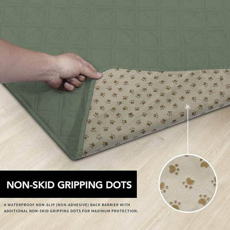 100% Waterproof Dog Bed Cover - Non-Slip Pet Furniture Protector | Machine Washable Couch & Sofa Cover with Anti-Slip Backing - The Max & Rex Collection