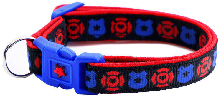 Fire & Police Badges Cat Collar – Breakaway Safety Collar for Cats & Kittens - The Max & Rex Collection
