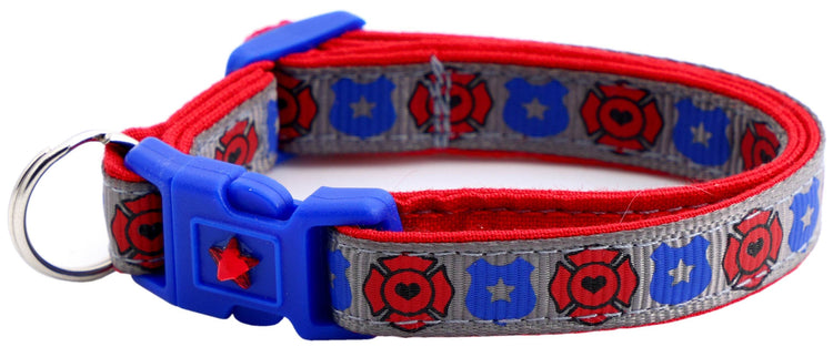 Fire & Police Badges Cat Collar – Breakaway Safety Collar for Cats & Kittens - The Max & Rex Collection