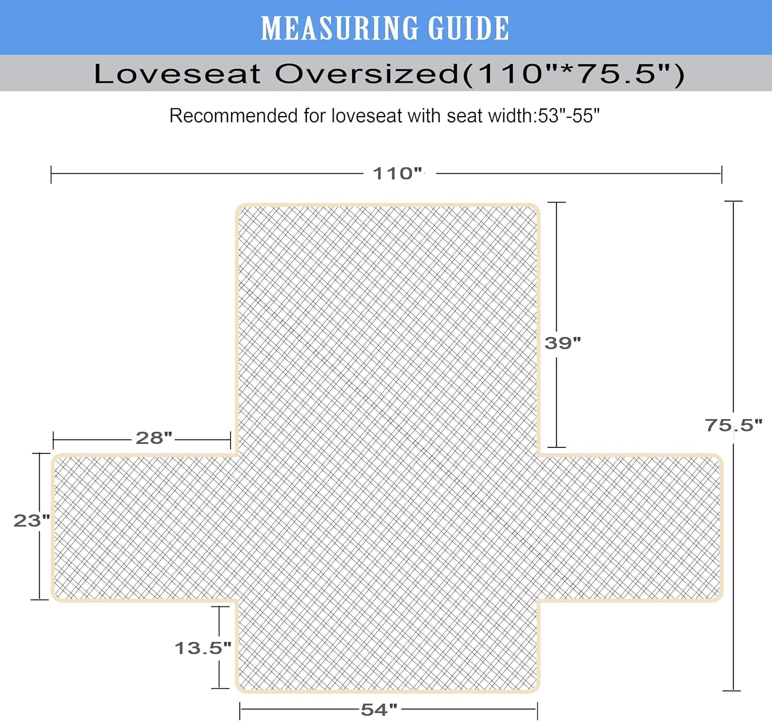 Ameritex Loveseat Cover Water-Resistant Quilted Furniture Protector with Back Nonslip Paws Slipcover for Dogs, Kids, Pets Loveseat Slipcover Stay in Place for Leather (54", Beige)