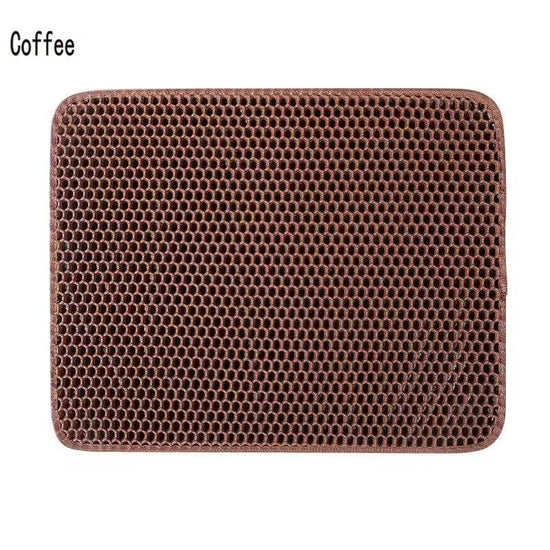 Double Layer Cat Litter Mat - Waterproof Non-Slip Trapping Mat | Washable Sand Catcher Pad for Litter Box - The Max & Rex Collection