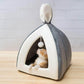 Adorable Rabbit Ears Cat Cave Bed - Premium Eco-Friendly Felt Cat Hideaway for Ultimate Comfort & Security - The Max & Rex Collection