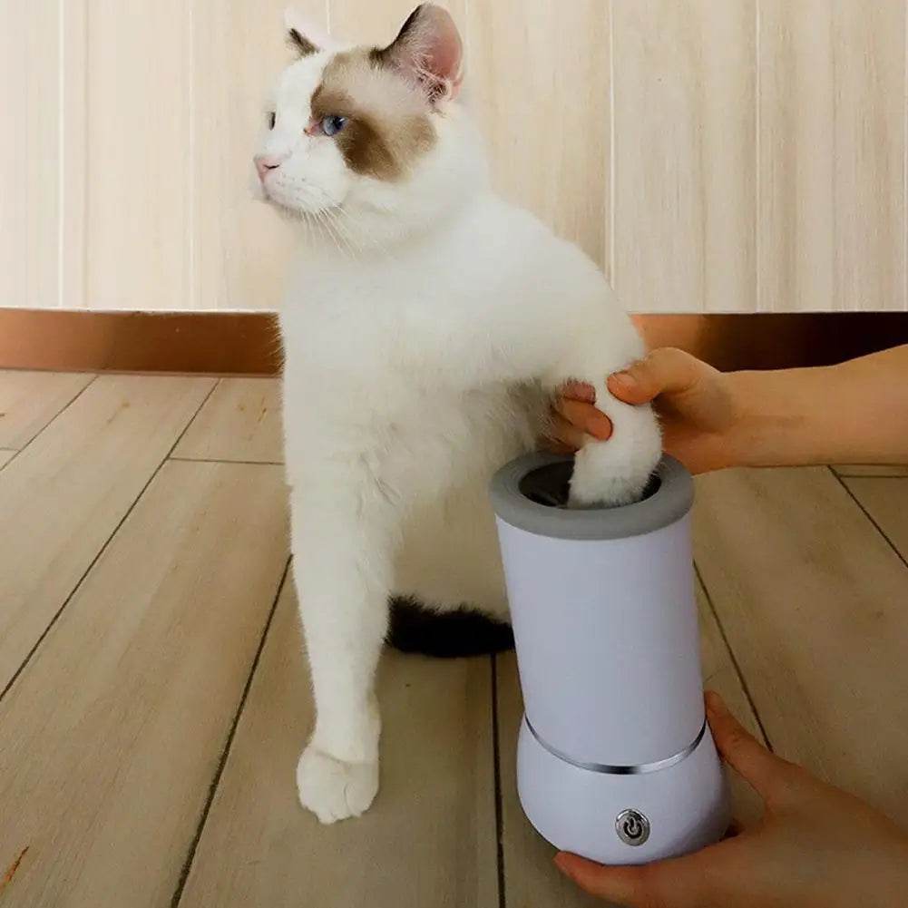 Portable Dog Paw Washer Automatic Pet Paw Cleaner Electric Paw Massager USB Rechargeable Designed for Small to Medium Dogs Cats - The Max & Rex Collection