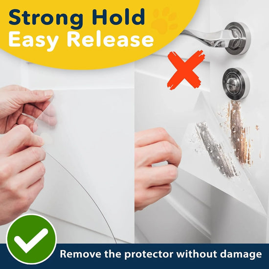 43" X 17" Door Scratch Protector, Plastic Scratch Shield Protect for Cat/Dog, Duty Flexible Door Guard Cover for Furniture, Wall