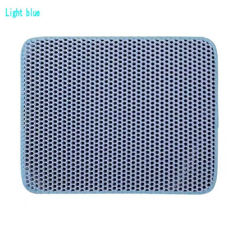 Double Layer Cat Litter Mat - Waterproof Non-Slip Trapping Mat | Washable Sand Catcher Pad for Litter Box - The Max & Rex Collection