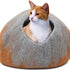 Premium Merino Wool Cat Cave - Handcrafted Felt Cat Bed Made from 100% Pure Merino Wool in Nepal - The Max & Rex Collection