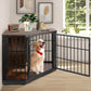 Large Wooden Corner Dog Crate Furniture with Tabletop - The Max & Rex Collection