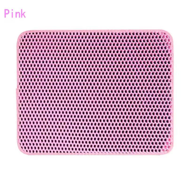 Double Layer Cat Litter Mat - Waterproof Non-Slip Trapping Mat | Washable Sand Catcher Pad for Litter Box - The Max & Rex Collection