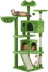Topeakmart 57 Inches Multi-Level Cat Tree Cat Condo with Scratching Posts Kittens Activity Tower Pet Play House Furniture