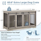 Furniture Style Pet Crate with 2 Sliding Doors