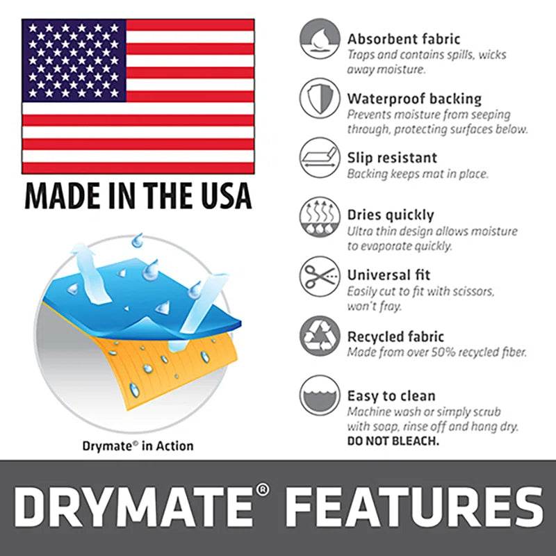 Premium Pet Bowl Placemat - Thin Absorbent Waterproof Feeding Mat for Dogs & Cats | Machine Washable Floor Protection - The Max & Rex Collection