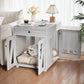 Furniture-Style Wooden Dog Crate End Table with USB Charging, Storage Drawer & Double Latch – For Medium Dogs up to 40 lbs - The Max & Rex Collection