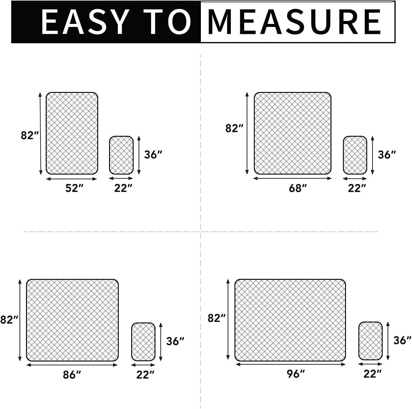 Easy-Going 100% Waterproof Dog Bed Cover Washable Couch Cover Non-Slip Sofa Cover Leakproof Blanket Furniture Protector Cover Reusable Incontinence Bed Underpads for Pets Kids Dog Cat(68X82 In,Gray)