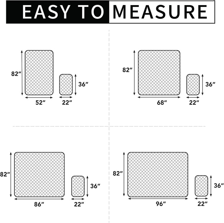 Easy-Going 100% Waterproof Dog Bed Cover Washable Couch Cover Non-Slip Sofa Cover Leakproof Blanket Furniture Protector Cover Reusable Incontinence Bed Underpads for Pets Kids Dog Cat(68X82 In,Gray)