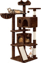Topeakmart 57 Inches Multi-Level Cat Tree Cat Condo with Scratching Posts Kittens Activity Tower Pet Play House Furniture