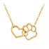 Heart & Dog Paw Charm Necklace Puppy Foot Print Lover Pet Jewelry Best Gifts for Women - The Max & Rex Collection