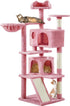 Topeakmart 57 Inches Multi-Level Cat Tree Cat Condo with Scratching Posts Kittens Activity Tower Pet Play House Furniture