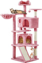 Topeakmart 57 Inches Multi-Level Cat Tree Cat Condo with Scratching Posts Kittens Activity Tower Pet Play House Furniture