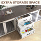 Furniture Style Wooden Dog Crate with 3 Drawers