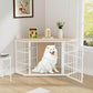 Large Wooden Corner Dog Crate Furniture with Tabletop - The Max & Rex Collection