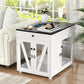 Furniture-Style Wooden Dog Crate End Table with USB Charging, Storage Drawer & Double Latch – For Medium Dogs up to 40 lbs - The Max & Rex Collection