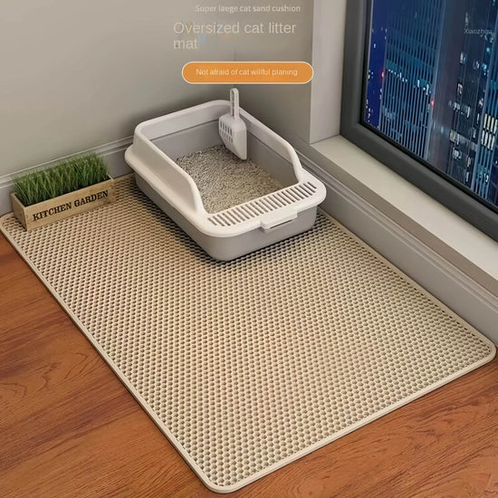 Large Double-Layer Waterproof Cat Litter Mat – Non-Slip & Washable - The Max & Rex Collection
