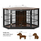 Large Wooden Corner Dog Crate Furniture with Tabletop - The Max & Rex Collection