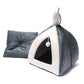 Adorable Rabbit Ears Cat Cave Bed - Premium Eco-Friendly Felt Cat Hideaway for Ultimate Comfort & Security - The Max & Rex Collection