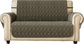 Ameritex Loveseat Cover Water-Resistant Quilted Furniture Protector with Back Nonslip Paws Slipcover for Dogs, Kids, Pets Loveseat Slipcover Stay in Place for Leather (54", Beige)