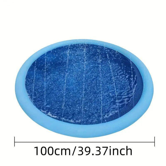 Round Spray Water Pad - Durable Pet Sprinkler Toy for Dogs | Interactive Outdoor Summer Water Play Mat - The Max & Rex Collection
