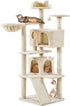 Topeakmart 57 Inches Multi-Level Cat Tree Cat Condo with Scratching Posts Kittens Activity Tower Pet Play House Furniture