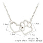 Heart & Dog Paw Charm Necklace Puppy Foot Print Lover Pet Jewelry Best Gifts for Women - The Max & Rex Collection