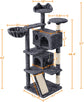 Topeakmart 57 Inches Multi-Level Cat Tree Cat Condo with Scratching Posts Kittens Activity Tower Pet Play House Furniture
