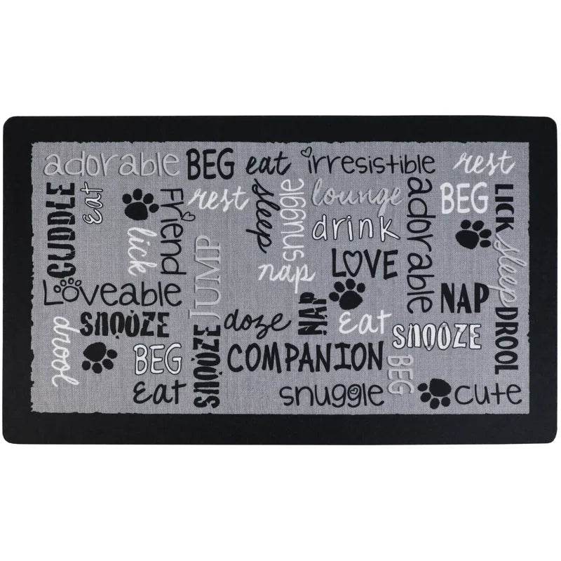 Premium Pet Bowl Placemat - Thin Absorbent Waterproof Feeding Mat for Dogs & Cats | Machine Washable Floor Protection - The Max & Rex Collection