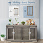Furniture Style Pet Crate with 2 Sliding Doors